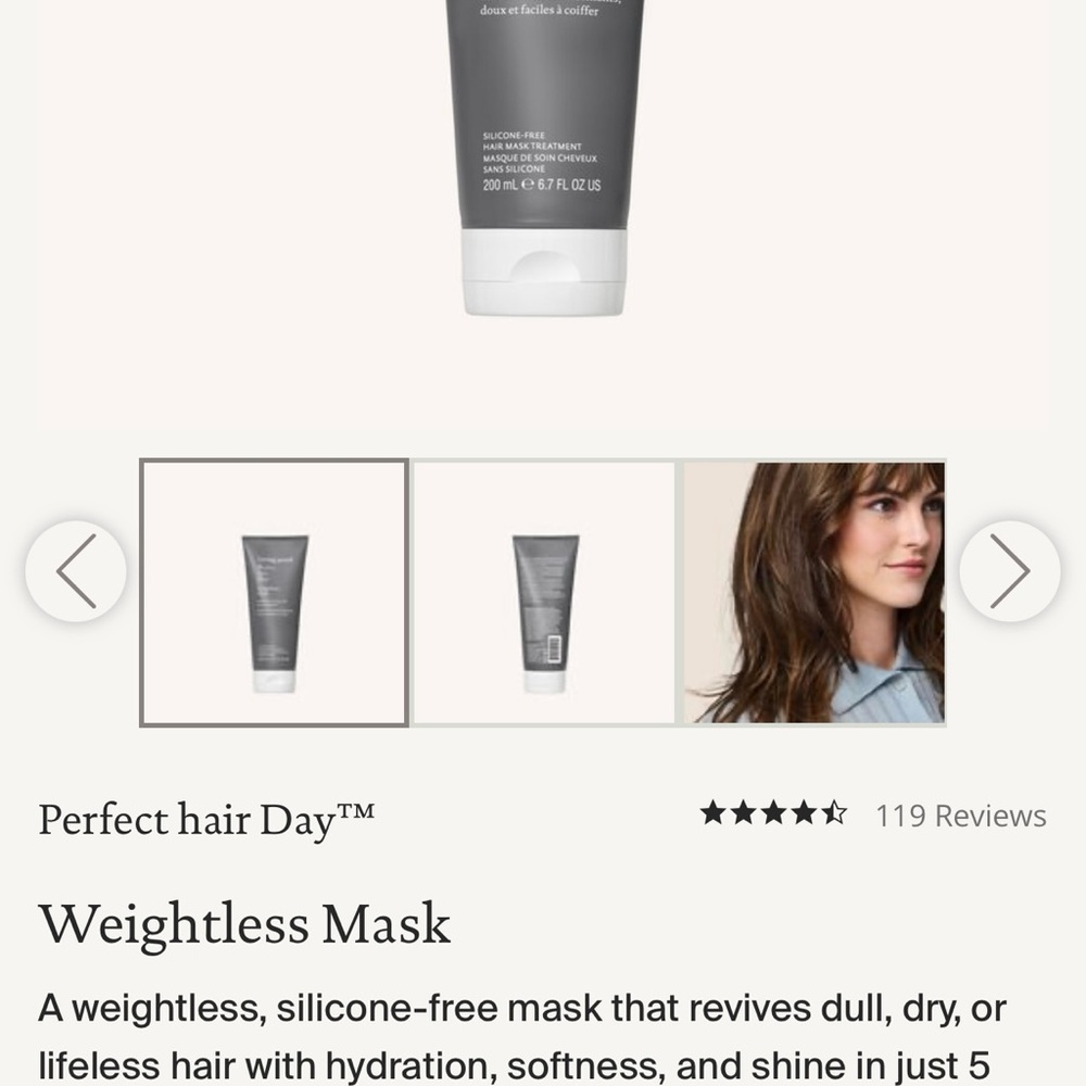 Living Proof Weightless Hair Mask